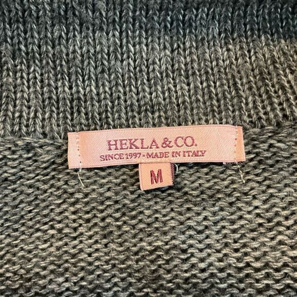 Hekla & Co Made In Italy Vintage Wool Blend Knit Buttoned Sweater Cardigan M - Picture 8 of 8